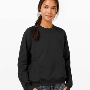 Lululemon Athletica Black Crew Neck Sweater with pockets
